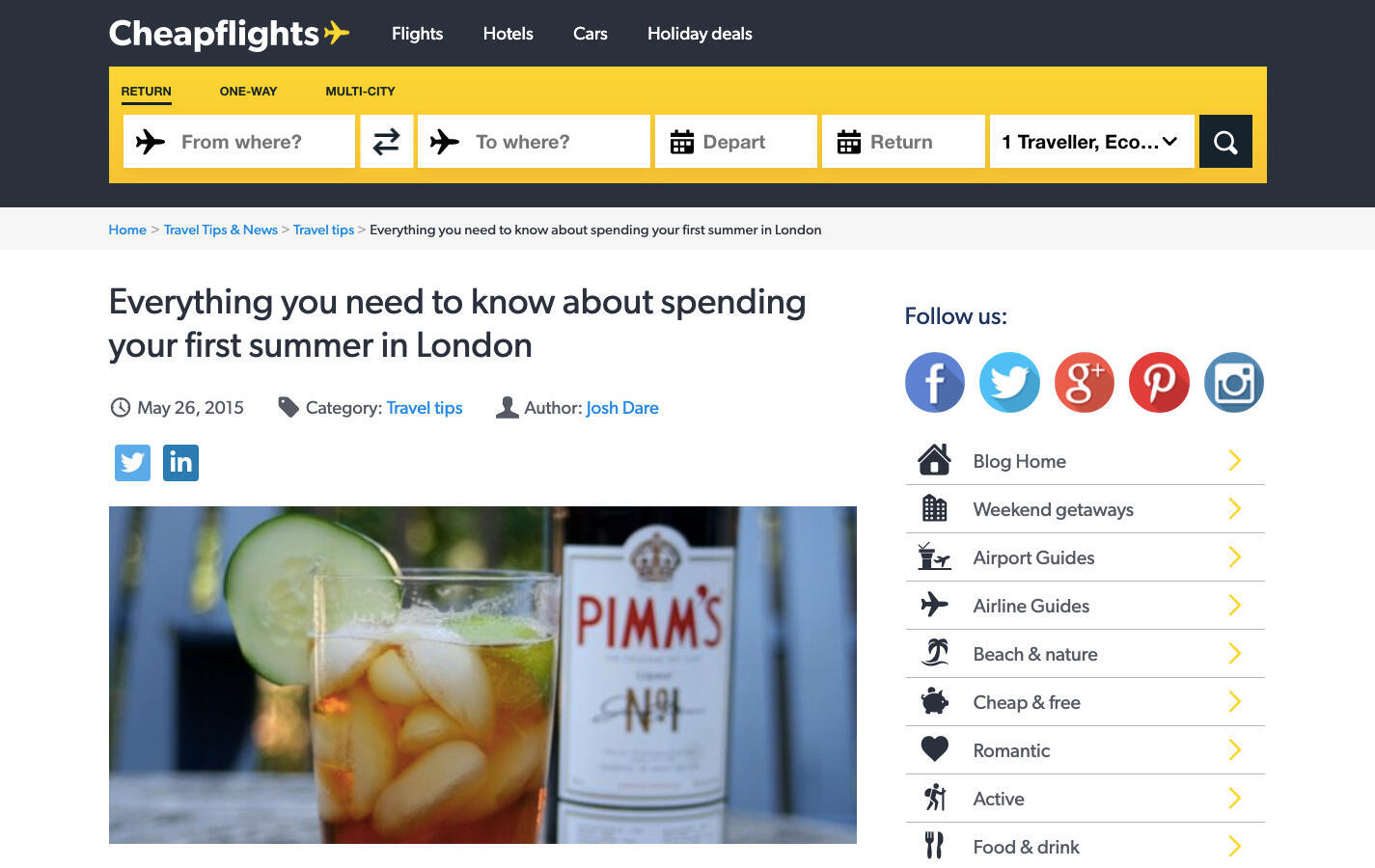 cheapflights.com.au: Everything you need to know about spending your first summer in London